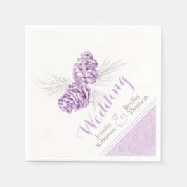 Paarse weve-pingenkruid voor wintertassen servetten