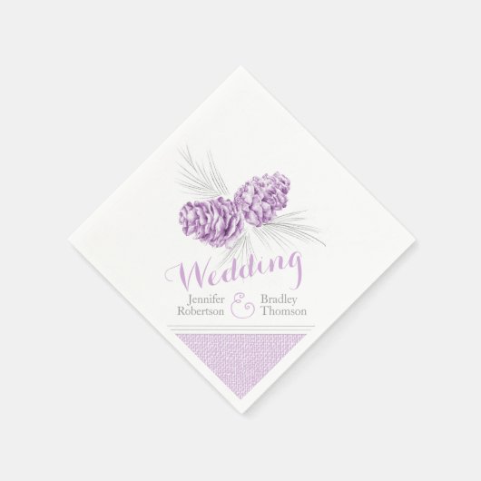 Paarse weve-pingenkruid voor wintertassen servetten (Hoek)