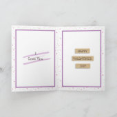 Paarse Whimsical Heart Best Thin my Life Kaart (Binnen)