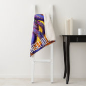 Paarse Whimsical Octopus met persoonlijke naam Sherpa Deken (In situ)