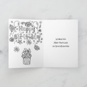 Paarse whisky's vlinderdstaart kaart (Binnen)