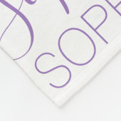 Paarse White en Lavender Girls Name Persoonlijk Fleece Deken (Hoek)