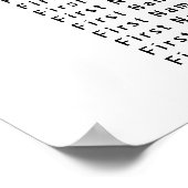 Paarse White Floral 12-Table Wedding Seating Chart Poster (Hoek)