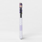 Paarse White Floral Case-Mate iPhone Case (Achterkant/links)