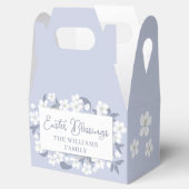 Paarse White Floral Easter Custom Party Bedankdoosjes (Geopend)