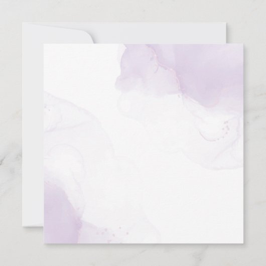 Paarse White Floral Gold Lijst Weddenschap (Achterkant)