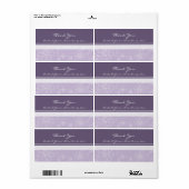 Paarse White Floral Wedding Label (Full Sheet)
