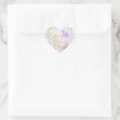 Paarse White Gold Tie-kleurstof vredesliefde       Hart Sticker (Tas)