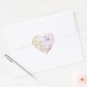 Paarse White Gold Tie-kleurstof vredesliefde       Hart Sticker (Envelop)