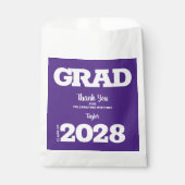 Paarse White Graduation Party Favor Bag Bedankzakje (Voorkant)
