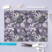 Paarse White Paisley Print Elegant Birthday Party Tissuepapier (Craft)