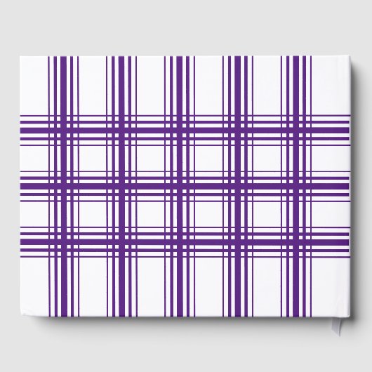 Paarse White Photo Graduparty Gastenboek (Achterkant)