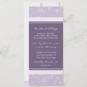 Paarse White Photo Wedding Vow Renewal Uitnodiging (Achterkant)