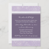 Paarse White Photo Wedding Vow Renewal Uitnodiging (Achterkant)