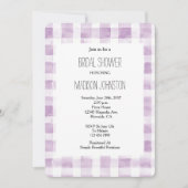 Paarse White Plaid Stripes Vrijgezellenfeest Kaart (Voorkant)