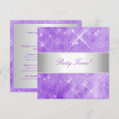 Paarse White Silver Lights Kaart (Voorkant / Achterkant)