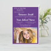 Paarse White Trunk College Foto Kaart (Staand voorkant)