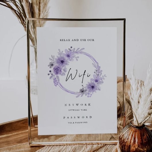 Paarse WiFi-code, uitnodiging voor WiFi Connect
