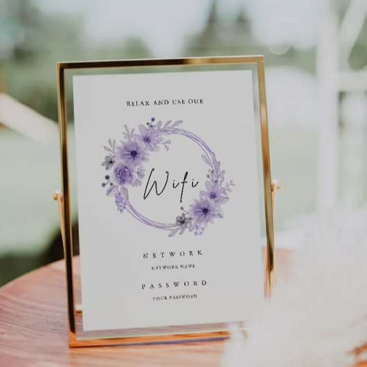 Paarse WiFi-code, uitnodiging voor WiFi Connect