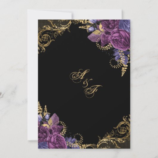 Paarse wijn - Antiek  goudweddenschap Kaart (Achterkant)