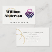 Paarse Wijn Logo | Wijnmakerij Visitekaartje (Voorkant / Achterkant)