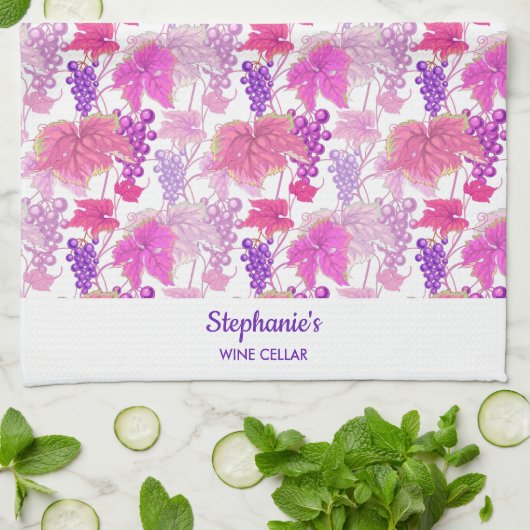 Paarse wijnbereiding op basis van wijnbereiding theedoek (Gevouwen)