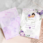 Paarse wijze groene hemel stuurde Baby shower Kaart