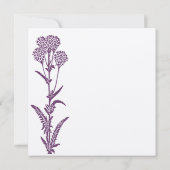 Paarse Wild Flower Branch Wedding Save the Date Kaart (Achterkant)
