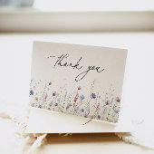 Paarse Wildbloem Hartelijk dank Bedankkaart