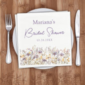 Paarse Wildbloemen Bloemen Bloemen Vrijgezellenfee Servet