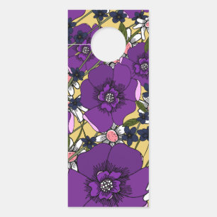 Paarse Wildbloemen Deurhanger
