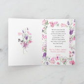 Paarse Wildbloemen Happy Moederdag oma Kaart (Binnen)