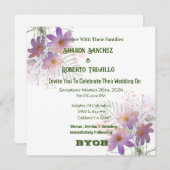 Paarse Wildbloemen Kaart (Voorkant / Achterkant)