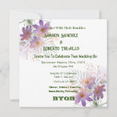 Paarse Wildbloemen Kaart (Voorkant)