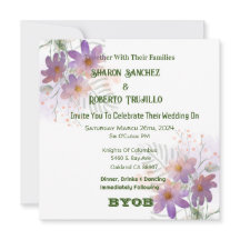 Paarse Wildbloemen Kaart