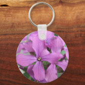 Paarse Wildbloemen Sleutelhanger (Voorkant)