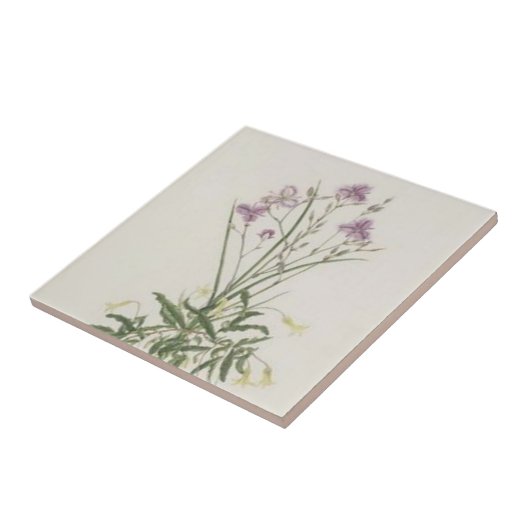  Paarse Wildbloemen Tile Tegeltje (Zijkant)