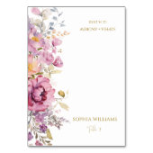 Paarse Wildbloemen Trouwplaats Kaart (Voorkant)