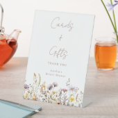 Paarse Wildbloemen Vrijgezellenfeest Custom Kaarte Reclamebord Met Voetstuk (Insitu)