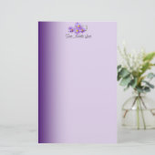 Paarse Wildblokopleiding Briefpapier (Staand voorkant)