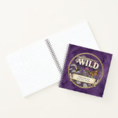 Paarse Wilde Bestuiver Tuin Aangepaste Notitieboek (Binnen)