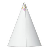 paarse wilde bloem 1e verjaardag feesthoedjes (Achterkant)