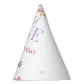 paarse wilde bloem 1e verjaardag feesthoedjes (Rechts)