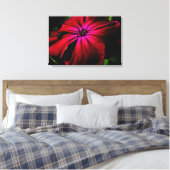 Paarse Wilde Bloem 24x16 (60x40cm) waccna Canvas Afdruk (Insitu (Slaapkamer))