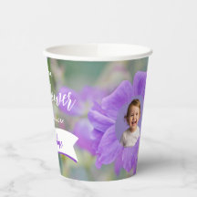 Paarse Wilde Bloem Aangepaste Foto Sjabloon Verjaa