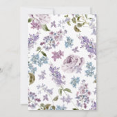 Paarse wilde bloem Afstuderen Bedankkaart (Achterkant)