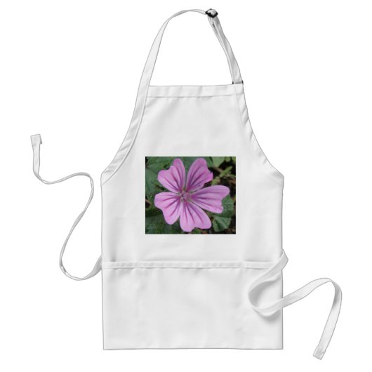  Paarse wilde bloem Apron Standaard Schort (Voorkant)