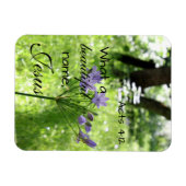 Paarse wilde bloem Bijbel Verse Magnet Magneet (Horizontaal)