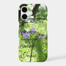 Paarse Wilde Bloem Bijbelvers Telefoonhoes