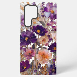 Paarse Wilde Bloem Bloemstuk Samsung Galaxy Hoesje